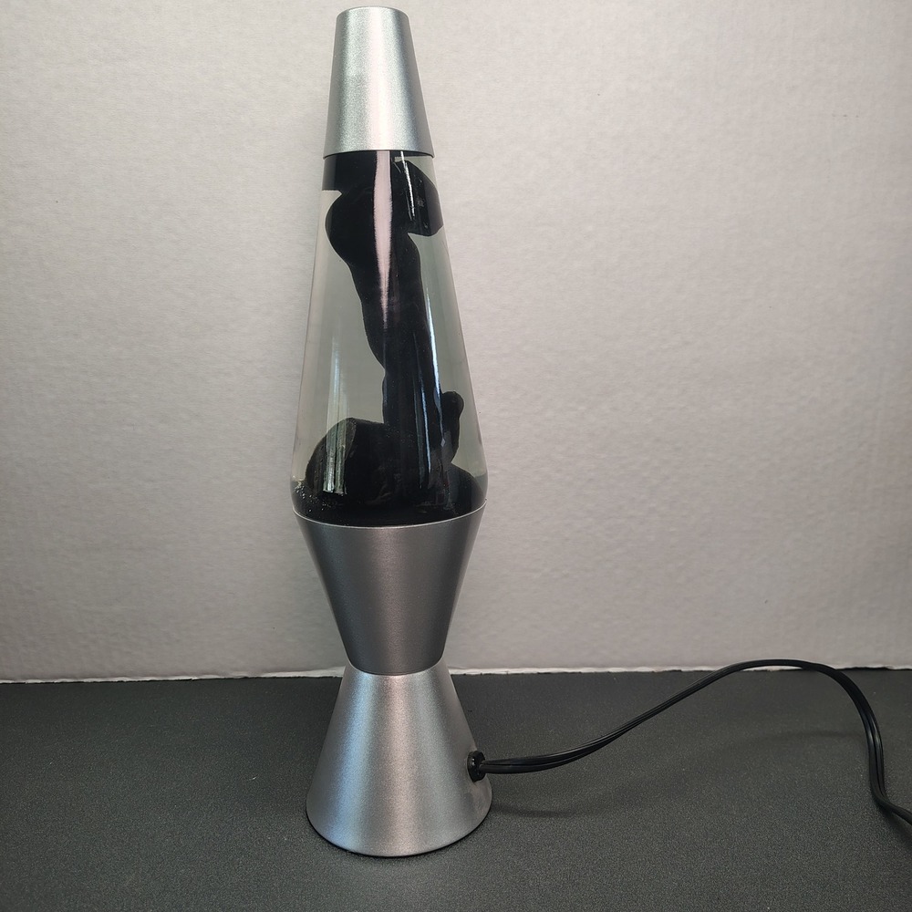 Lava Lite Motion Lamp 4.5in Silver Black (Retro Decor)